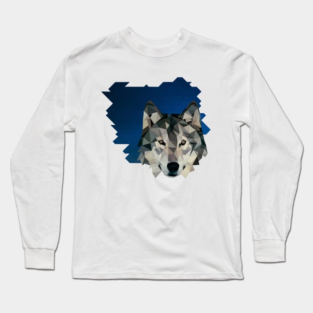 3d wolf Long Sleeve T-Shirt by gazonula